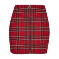 Sommerrock URBAN CLASSICS "Urban Classics Damen Ladies Short Checker Skirt" Gr. L, rot (red, black) Damen Röcke