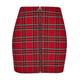 Sommerrock URBAN CLASSICS "Damen Ladies Short Checker Skirt" Gr. L, rot (red, black) Damen Röcke