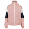 Outdoorjacke URBAN CLASSICS "Damen Ladies 3-Tone Crinkle Track Jacket" Gr. XS, bunt (darkrose, navy, white) Damen Jacken Outdoorjacken