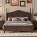 VIENO HOME Retro Wood Queen/Full Size Platform Bed Frame with Wooden Slat Support,Np Box Spring Needed