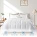 Simple Essential All Season Down Alternative Comforter with Grid-Pattern Jacquard