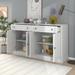 Kitchen Sideboard Storage Buffet Cabinet with 2 Drawers & 4 Doors Adjustable Shelves for Dining Room, Living Room