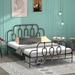 Full Size Classic Style Metal Platform Bed with Sturdy Metal Frame and Adjustable Bed Height