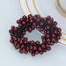 5 Pcs Pearl Hair Band Crystal Balls Hair Tie Handmade Cloth Beaded Hair Ring for Women Girls (Mixed Color)