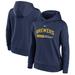 Women's Nike Navy Milwaukee Brewers 2023 Postseason Authentic Collection Dugout Fleece Pullover Hoodie