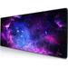 Gaming Mouse Pad Large Mouse Pads for Desk Non-Slip Rubber Base Mousepad Keyboard Mouse Mat Desk Pad with Stitched Edges 31.5x11.8 inch Galaxy