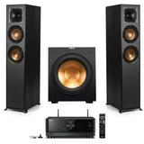 Reference 2.1 Home Theater System with 2x R-620F Floorstanding Speaker R-12SW Subwoofer and RX-V4A 5.2-Channel Receiver Black
