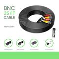 CJP-Geek 25FT All-in-One Security Camera Cable Trustworthy Quality Fire Resistant Simple Installation Premade 2-in-1 BNC Video Power Cable/Wire Replacement For CCTV DVR Surveillance System