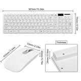 Ultra Slim Wireless Keyboard and Mouse Combo 2.4GHz Full-Sized Silent Wireless Keyboard and Mouse Combo with USB Receiver for Laptop PC