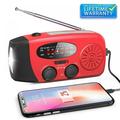 Emergency Hand Crank Radio With LED Flashlight For Emergency AM/FM NOAA Portable Weather Radio With 2000mAh Power Bank Phone Charger USB Charged & Solar Power For Camping Emergency