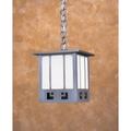 Arroyo Craftsman State Street 14 Inch Tall 1 Light Outdoor Hanging Lantern - SSH-11-GWC-BK