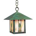 Arroyo Craftsman Timber Ridge 14 Inch Tall 1 Light Outdoor Hanging Lantern - TRH-12TR-CR-MB