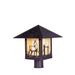 Arroyo Craftsman Timber Ridge 12 Inch Tall 1 Light Outdoor Post Lamp - TRP-12AR-RM-BK