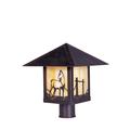 Arroyo Craftsman Timber Ridge 15 Inch Tall 1 Light Outdoor Post Lamp - TRP-16TR-CS-MB