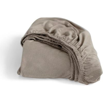Spannbettlaken CINDERELLA "Doppeljersey", grau (taupe), B:160cm L:200-220cm, Double-Jersey, Obermaterial: 100% Baumwolle, Laken, bügel- und knötchenfrei, bis 25cm Höhe Image