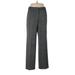 Rafaella Dress Pants - High Rise Straight Leg Boot Cut: Gray Bottoms - Women's Size 6 Petite