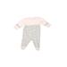 le top baby Short Sleeve Outfit Pink Print V Neck Tops - Size 6 Month