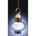 Northeast Lantern Onion 17 Inch Tall 1 Light Outdoor Hanging Lantern - 2042-AB-MED-CSG