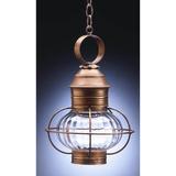 Northeast Lantern Onion 15 Inch Tall Outdoor Hanging Lantern - 2532-AC-MED-CSG