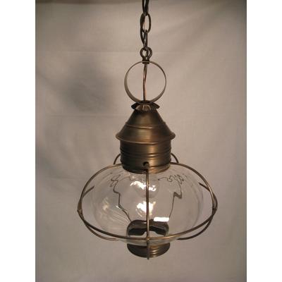 Northeast Lantern Onion 17 Inch Tall Outdoor Hanging Lantern - 2542-AB-MED-CSG
