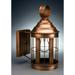 Northeast Lantern Heal 13 Inch Tall Outdoor Wall Light - 3317-AB-MED-CLR-NS