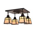 Arroyo Craftsman A-Line 17 Inch 4 Light Semi Flush Mount - ACM-4E-TN-AB