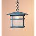 Arroyo Craftsman Berkeley 10 Inch Tall 1 Light Outdoor Hanging Lantern - BH-11-TN-BK