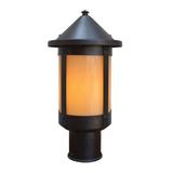 Arroyo Craftsman Berkeley 11 Inch Tall 1 Light Outdoor Post Lamp - BP-7-TN-BZ