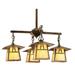 Arroyo Craftsman Carmel 27 Inch 4 Light Chandelier - CCH-8-4D-F-P