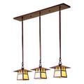 Arroyo Craftsman Carmel 36 Inch 3 Light Linear Suspension Light - CICH-8-3B-F-P