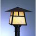 Arroyo Craftsman Carmel 9 Inch Tall 1 Light Outdoor Post Lamp - CP-12B-RM-MB