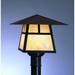 Arroyo Craftsman Carmel 9 Inch Tall 1 Light Outdoor Post Lamp - CP-12B-TN-BK