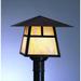 Arroyo Craftsman Carmel 9 Inch Tall 1 Light Outdoor Post Lamp - CP-12E-AM-BZ