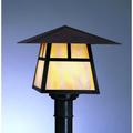 Arroyo Craftsman Carmel 9 Inch Tall 1 Light Outdoor Post Lamp - CP-12E-TN-BK