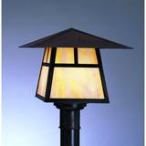 Arroyo Craftsman Carmel 7 Inch Tall 1 Light Outdoor Post Lamp - CP-8H-F-MB