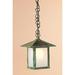 Arroyo Craftsman Evergreen 10 Inch Tall 1 Light Outdoor Hanging Lantern - EH-7SF-TN-RB