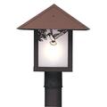 Arroyo Craftsman Evergreen 12 Inch Tall 1 Light Outdoor Post Lamp - EP-12A-OF-RC