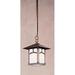 Arroyo Craftsman Evergreen 12 Inch Mini Pendant - ESH-12A-GW-BK