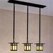 Arroyo Craftsman Glasgow 30 Inch 3 Light Linear Suspension Light - GICH-6-3-REC-MB