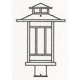 Arroyo Craftsman Kennebec 16 Inch Tall 1 Light Outdoor Post Lamp - KP-12-GW-MB