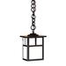 Arroyo Craftsman Mission 8 Inch Tall 1 Light Outdoor Hanging Lantern - MH-5E-F-RB