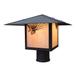 Arroyo Craftsman Monterey 8 Inch Tall 1 Light Outdoor Post Lamp - MP-12PF-M-MB