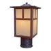 Arroyo Craftsman Mission 9 Inch Tall 1 Light Outdoor Post Lamp - MP-6T-CR-MB