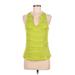 Nike Active T-Shirt: Yellow Stripes Activewear - Women's Size Medium