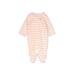 Carter's Long Sleeve Outfit: Orange Print Bottoms - Size Newborn