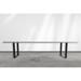 Solis Patio Pecunia Natural Conference Table Wood/Metal/Solid Wood in Black | 30 H x 96 W x 44 D in | Wayfair 697794741501