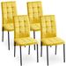 Everly Quinn Sadira Velvet Side Chair Dining Chair in Black/Yellow | 36.22 H x 20.28 W x 16.14 D in | Wayfair 8BE2D7CC7B334D33804763F893BE307D