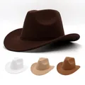 Chapeau de Cowboy Monochrome Simple pour Hommes et Femmes Chapeaux de Cowboy Monochromes Chapeaux