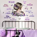 Autocollant mural papillon pour filles décorations de chambre papiers peints accessoires de