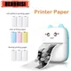 Mini papier thermique auto-adhésif HD 3 rouleaux de papier pour imprimante d'étiquettes couleur
